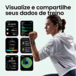Relógio Smartwatch Haylou Watch 4 Gps Ip68 Esportivo Treino Prateado Lisa Branco Prateado - Imagem 7