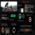 Smartwatch Microwear Ultra 5 Pro 49mm 2 Pulseiras Series 11 IP68 Aprova d'agua Responde Chatgpt GPS - Imagem 8