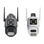 Câmera de vigilância externa Wi-Fi com lente dupla IP66 360° 4K 6MP, sirene à prova d'água ICSEE - Imagem 8