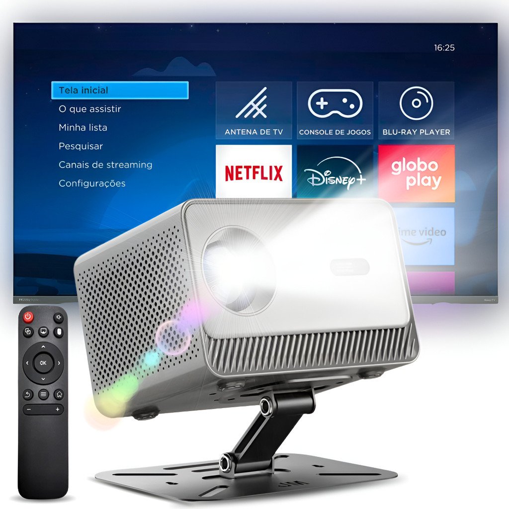 sg-11134201-8262o-mlp8tuccndhc2b Mini Projetor Portátil M10 4K Full HD Android Wifi Bluetooth 200 Lumens Pronta Entrega - Imagem 1