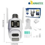 Câmera de vigilância externa Wi-Fi com lente dupla IP66 360° 4K 6MP, sirene à prova d'água ICSEE - Imagem 7