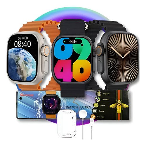 sg-11134201-8262z-mlw6jy2p064l39 Smartwatch Ultra 3 Pro Microwear Tela AMOLED 45mm ChatGPT Original Faz Chamada - Imagem 1