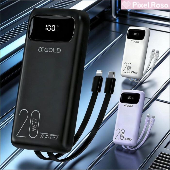 Power Bank A'Gold - Capacidade 20000mAh, Duas Portas USB | BTE-38 - Ideal para Celulares e Tablets BTE-38 [Original] — imagem 1
