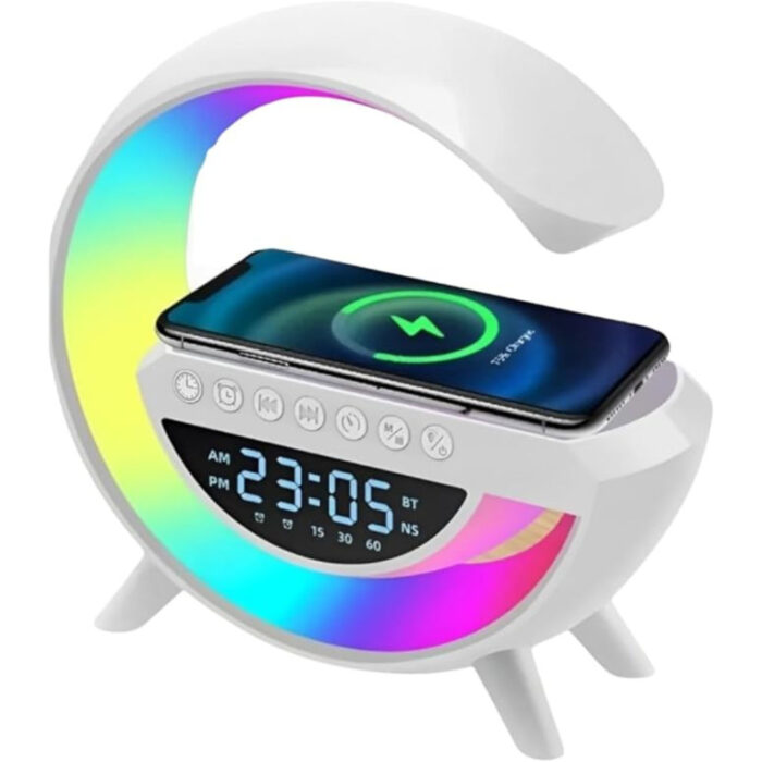G Speaker Luminária com Relógio e Carregador Indução — imagem 1